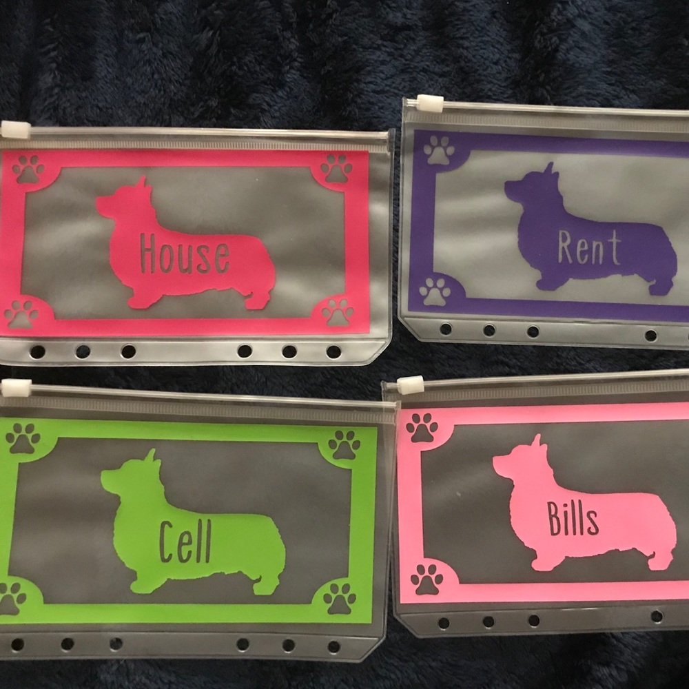 Corgi cash envelopes set of 4